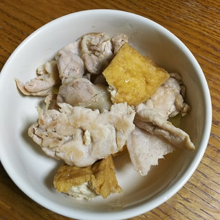 厚揚げと豚肉の創味シャンタンいため